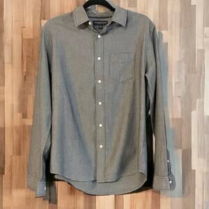 Aeropostale Men's Grey Long Sleeve Button-Down Top | Size Small
